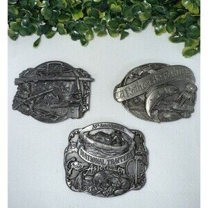 Lot of 3- Vintage 80’s & 90’s Belt Buckles Siskiyou NTA